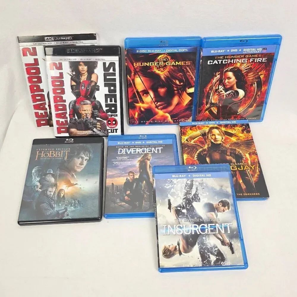 Blu-ray 4K Action Lot Deadpool Hunger Games 8